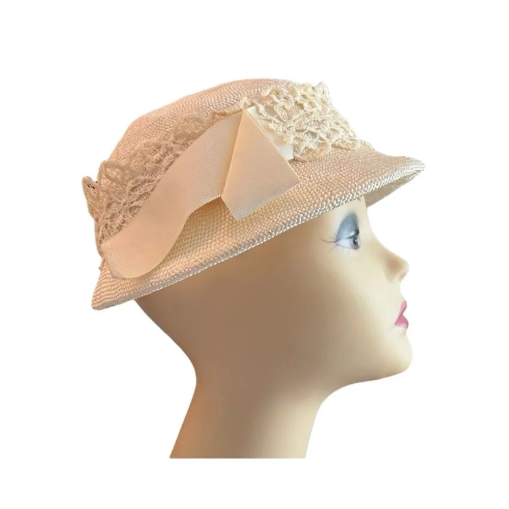 Vintage Hat 1960s Cream Off White Special Occasion​​​